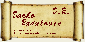 Darko Radulović vizit kartica